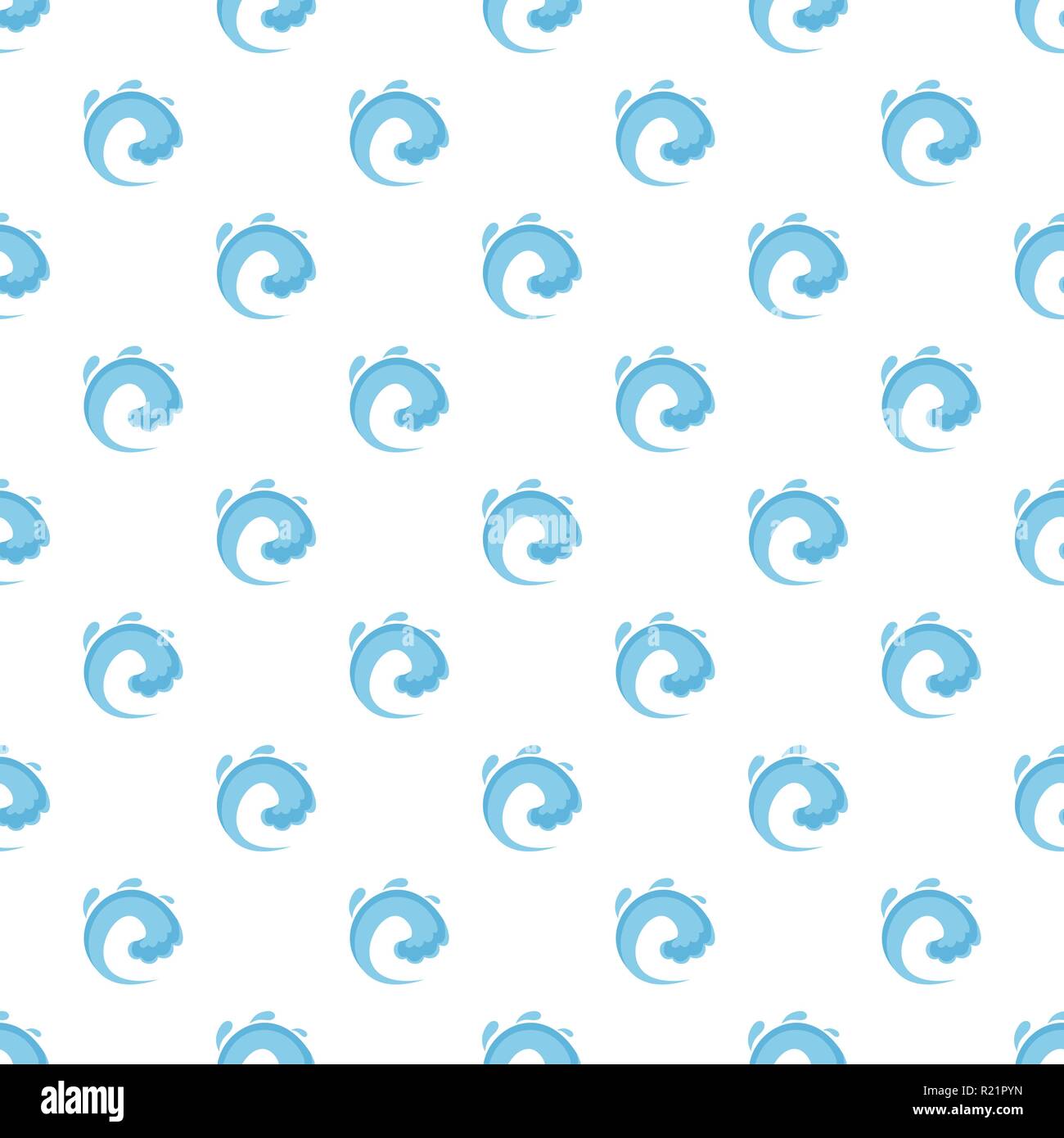 Wave water tsunami pattern seamless in flat style for any design Stock ...