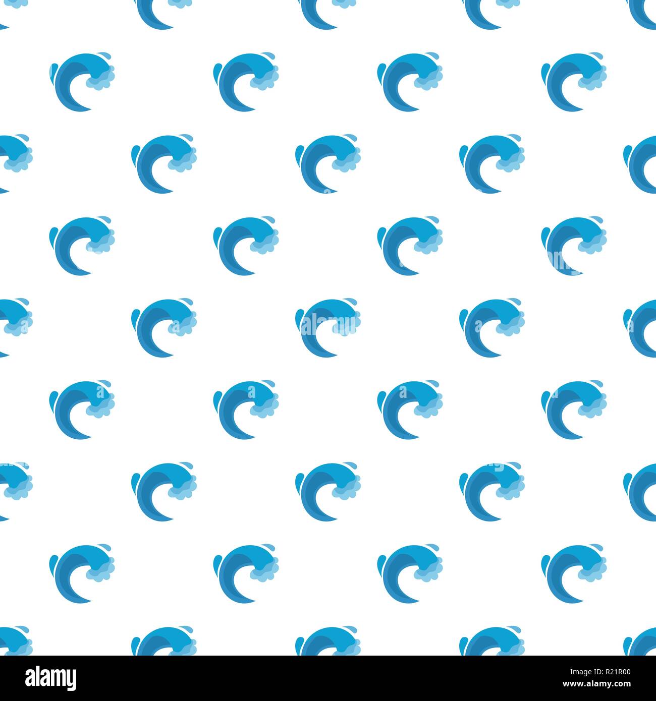 Wave sea pattern seamless in flat style for any design Stock Vector ...