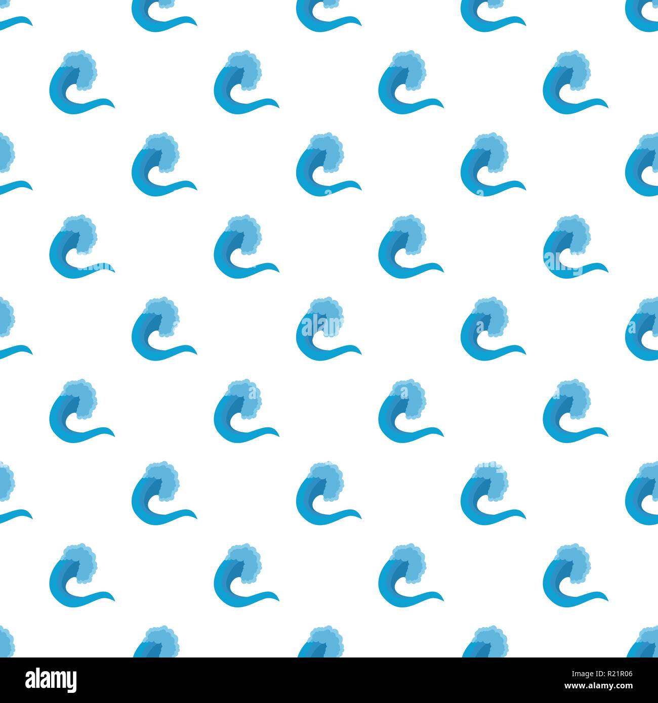 Wave nature pattern seamless in flat style for any design Stock Vector ...