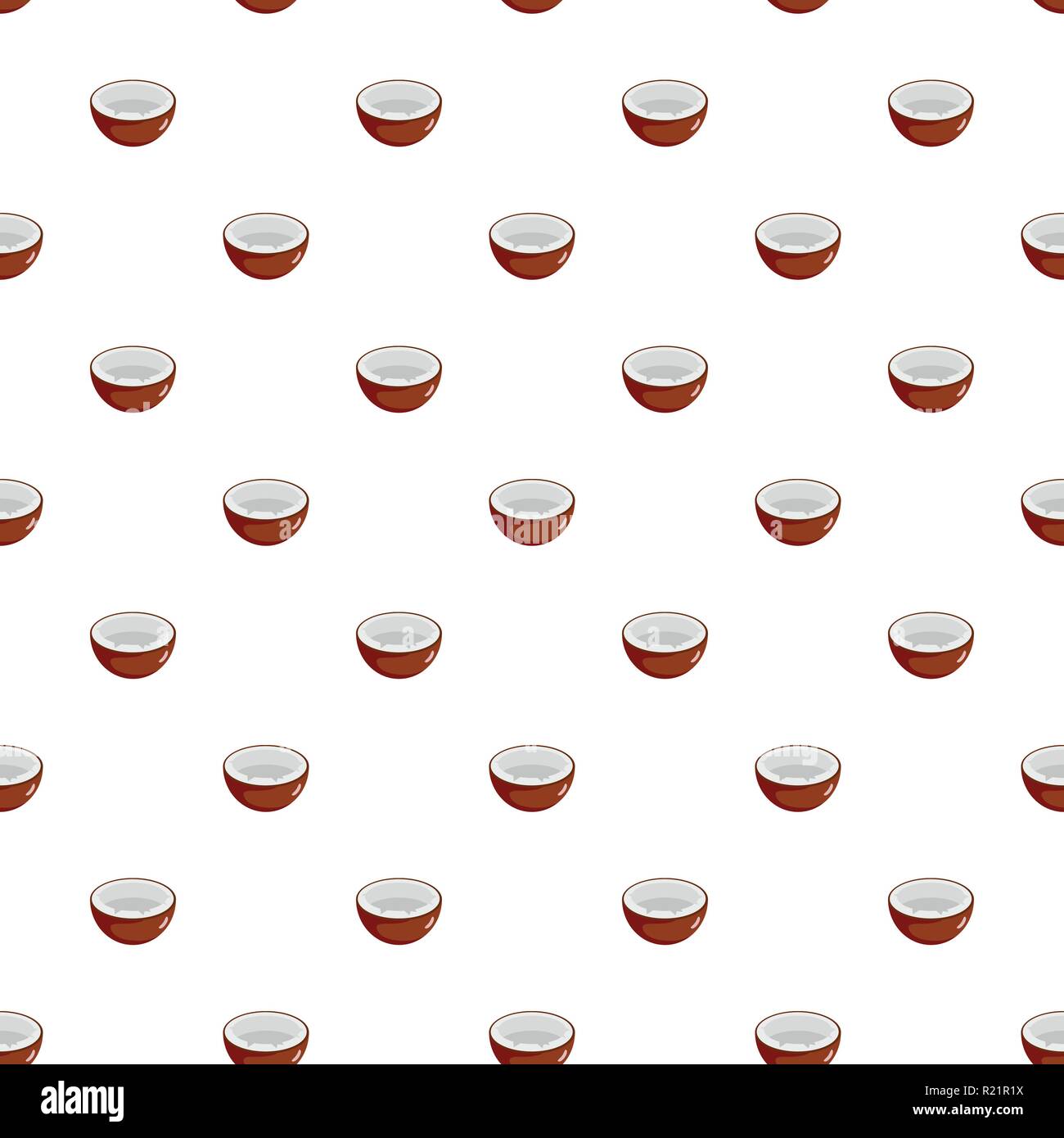 Coconut pattern seamless in flat style for any design Stock Vector