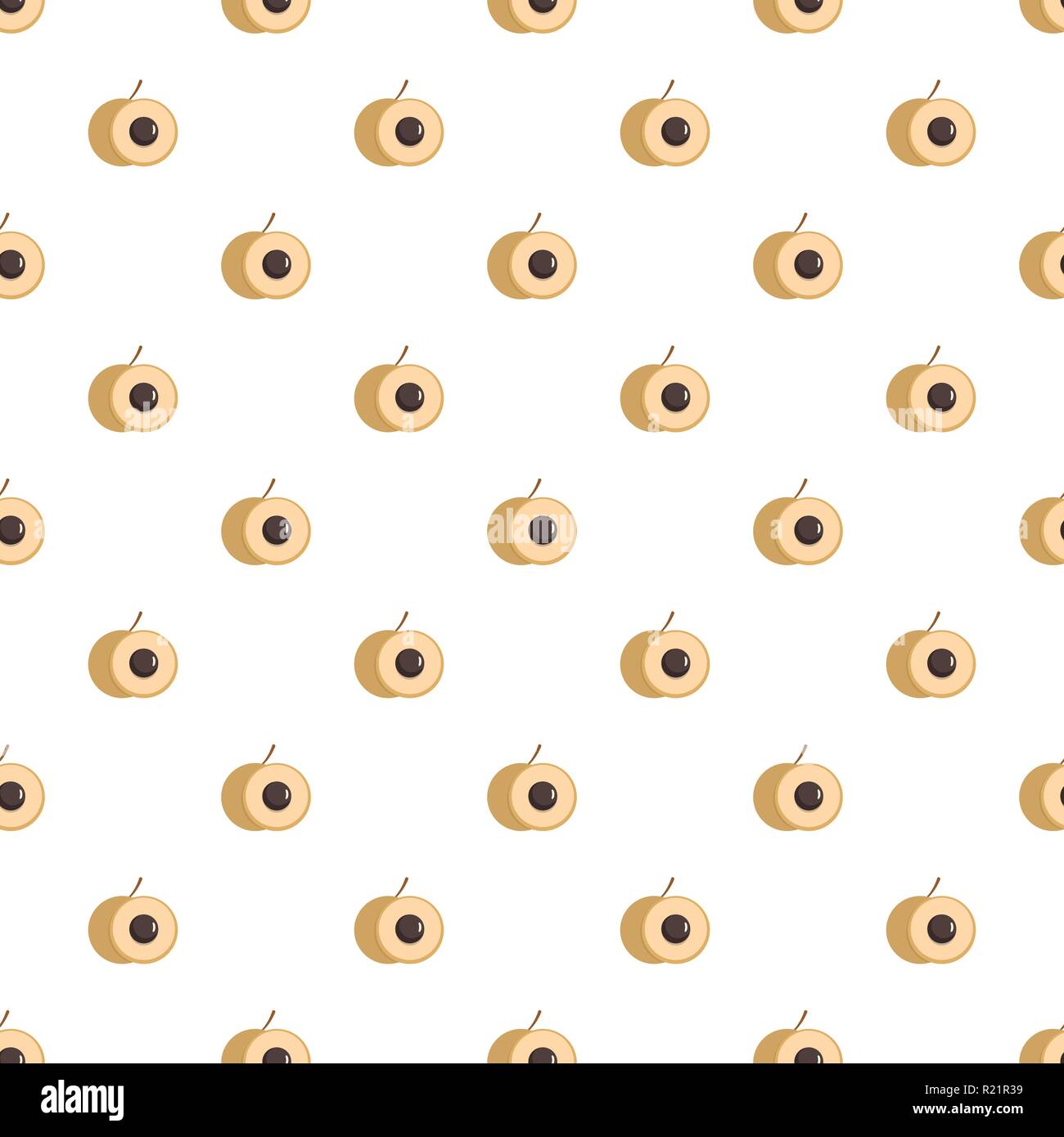 Longan pattern seamless in flat style for any design Stock Vector