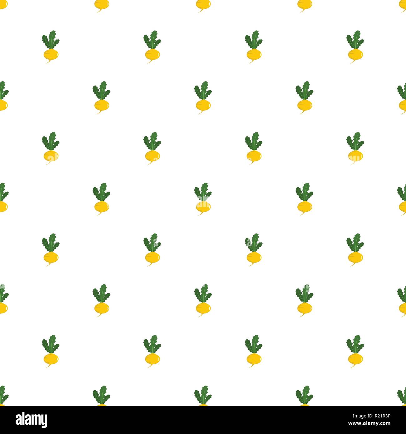 Turnip pattern seamless in flat style for any design Stock Vector
