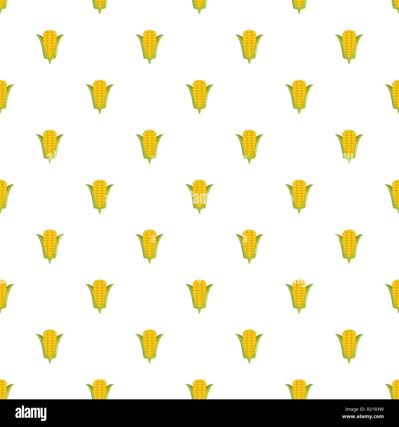 Corn pattern seamless in flat style for any design Stock Vector