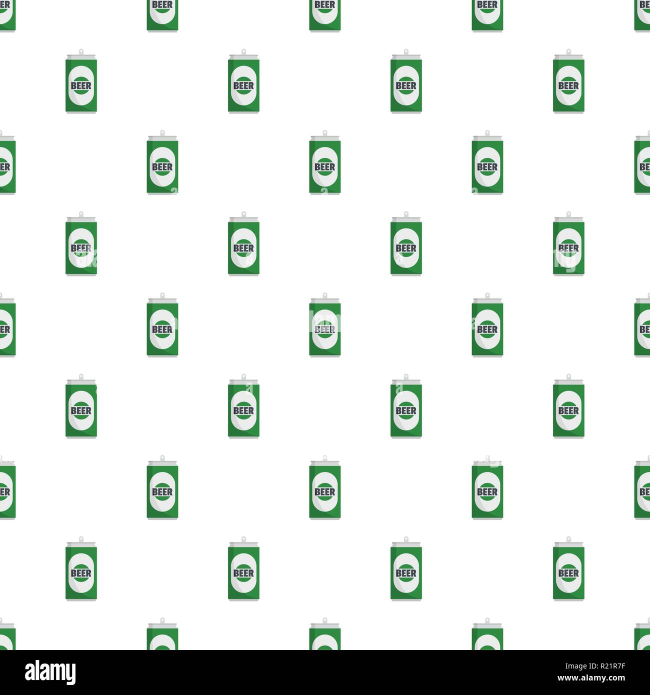 Beer can pattern seamless in flat style for any design Stock Vector ...