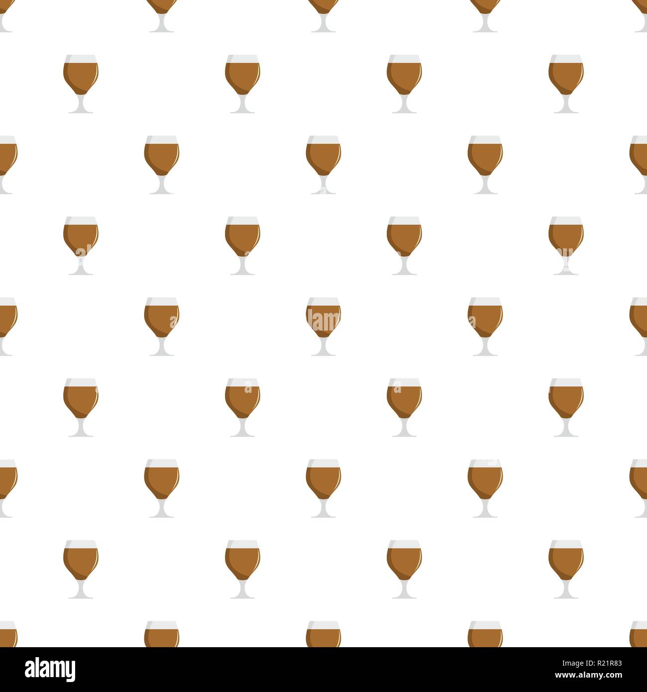 Glass beer pattern seamless in flat style for any design Stock Vector