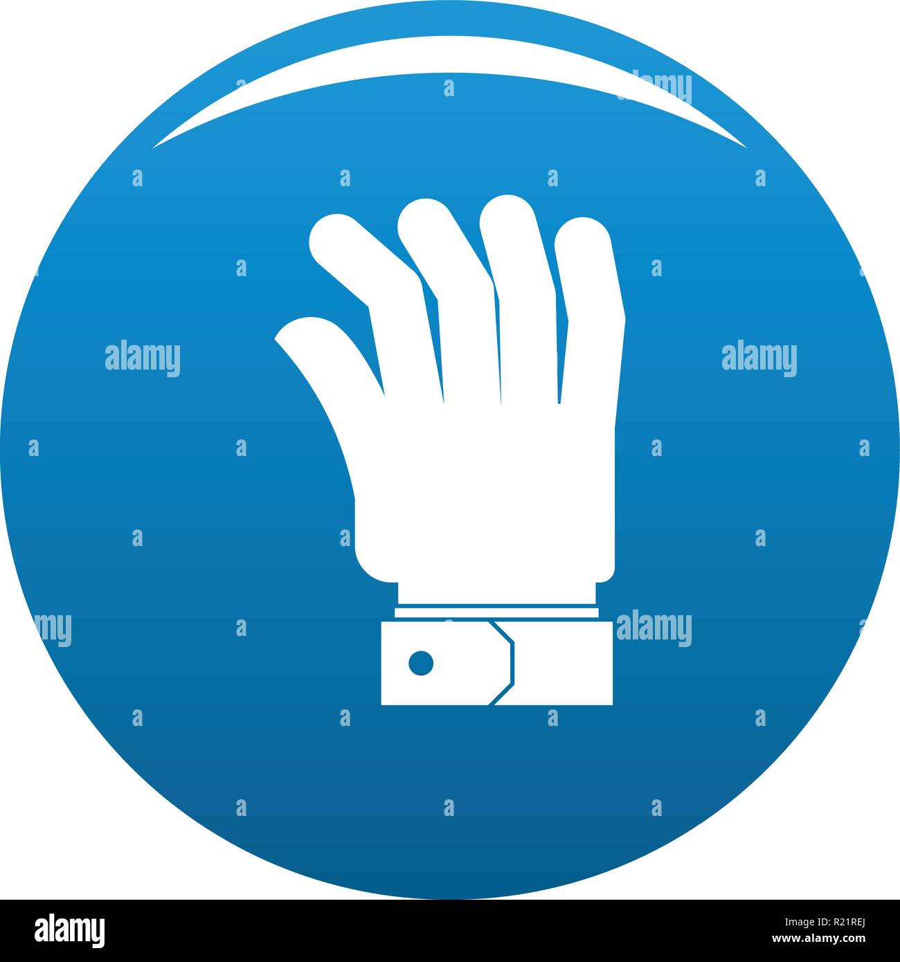 Hand icon vector blue circle isolated on white background Stock Vector ...