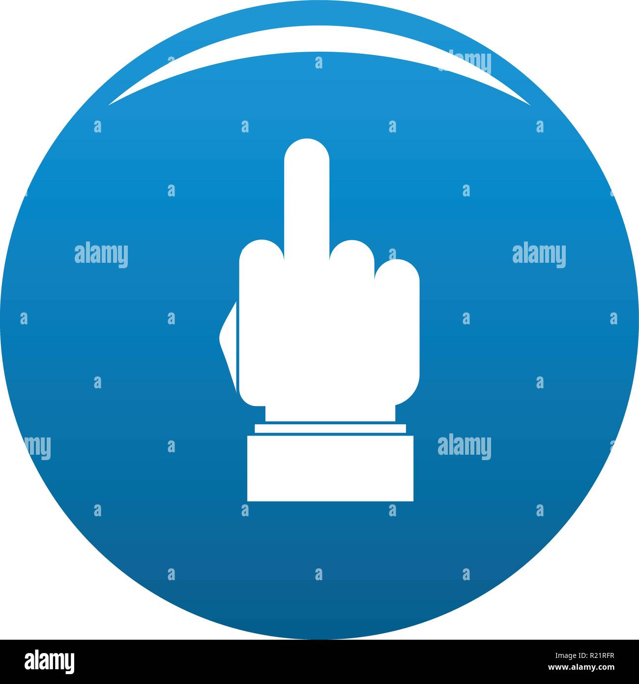 Hand censorship icon vector blue circle isolated on white background  Stock Vector
