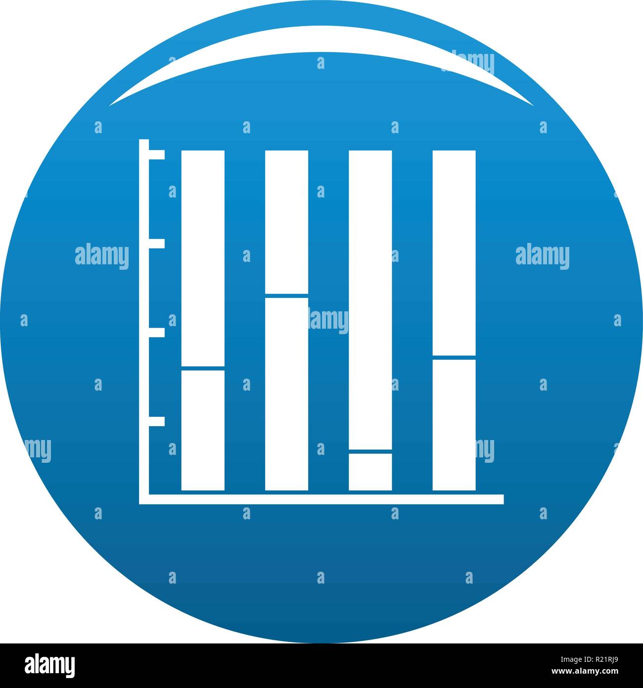 New chart icon vector blue circle isolated on white background Stock ...