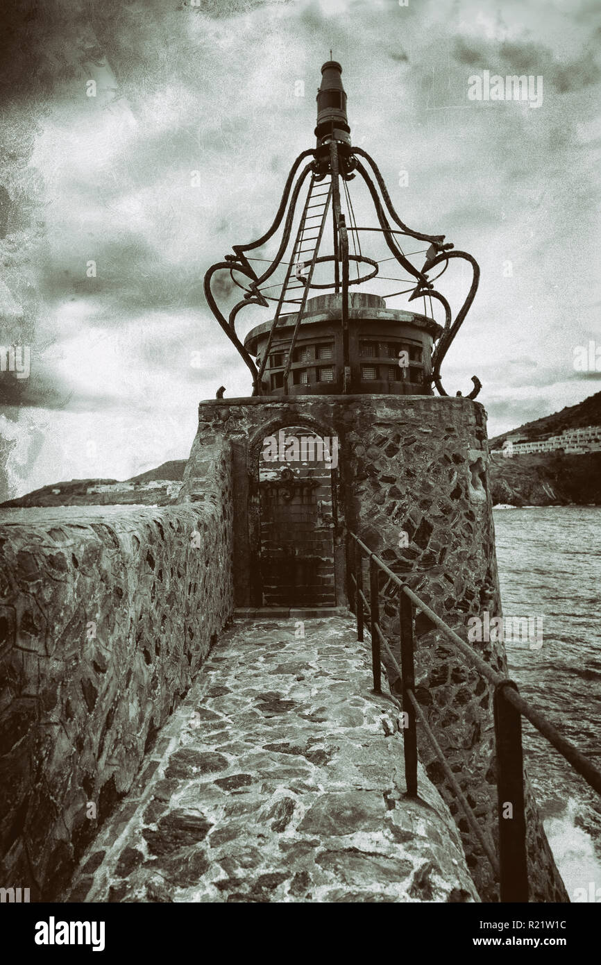 Lighthouse of Collioure Stock Photo