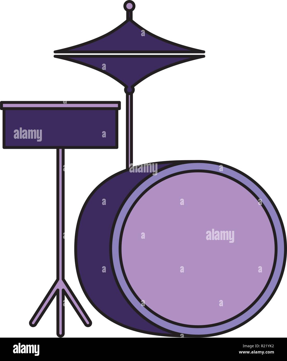 orchestra instrument drums on white background vector illustration ...