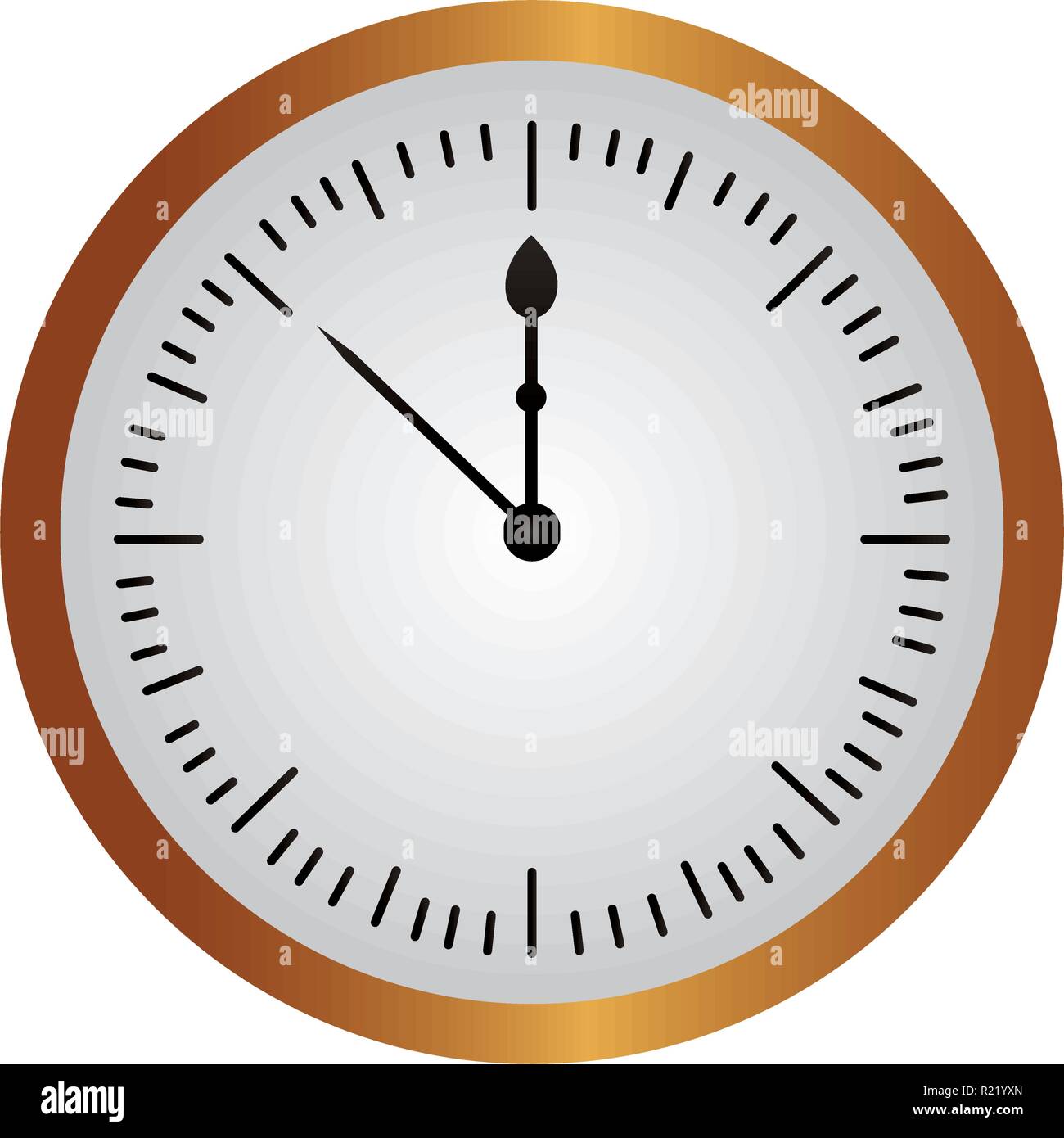 round clock time on white background vector illustration Stock Vector ...