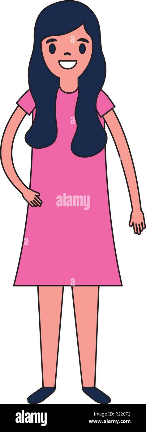 smiling girl portrait on white background vector illustration Stock ...