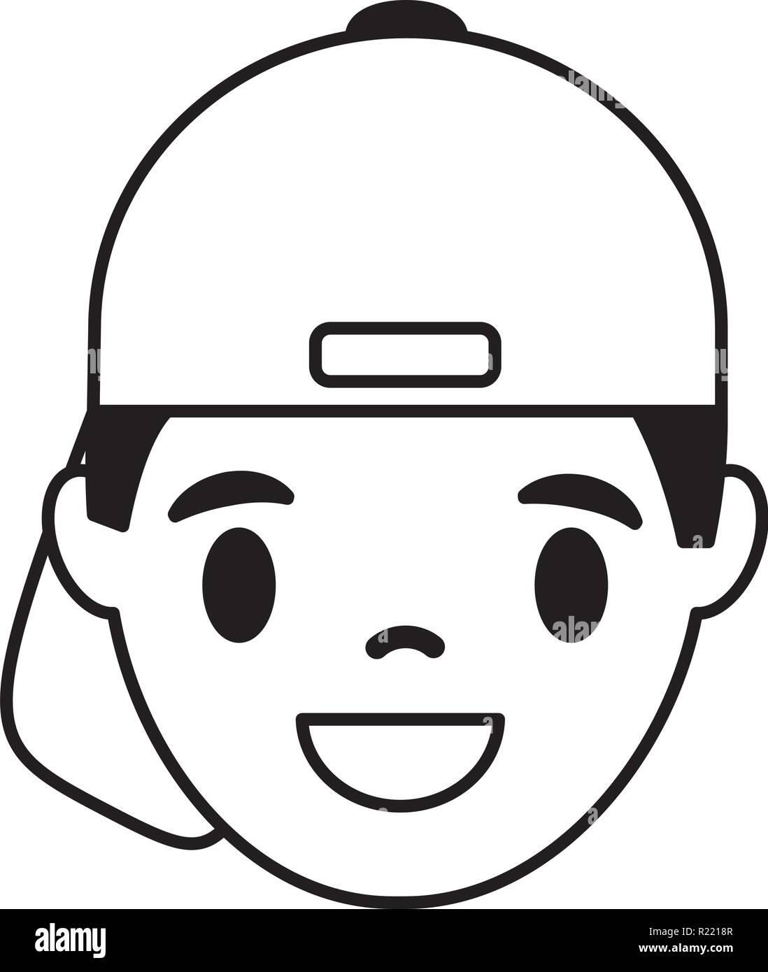 smiling man face on white background vector illustration Stock Vector ...