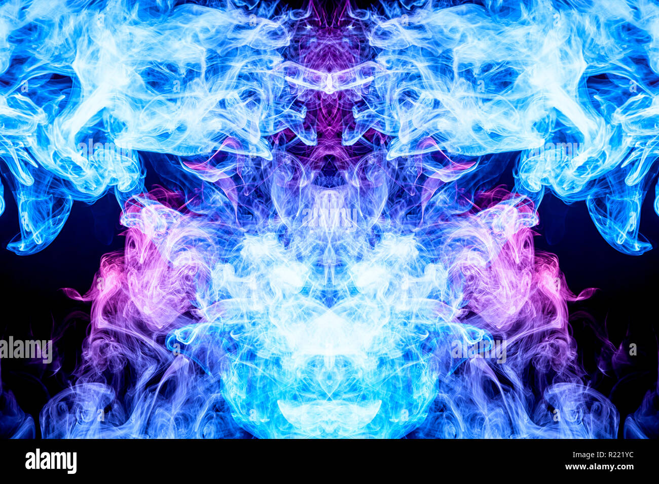 Cloud of blue, purple smoke on a black isolated background. Background from  the smoke of vape Stock Photo - Alamy