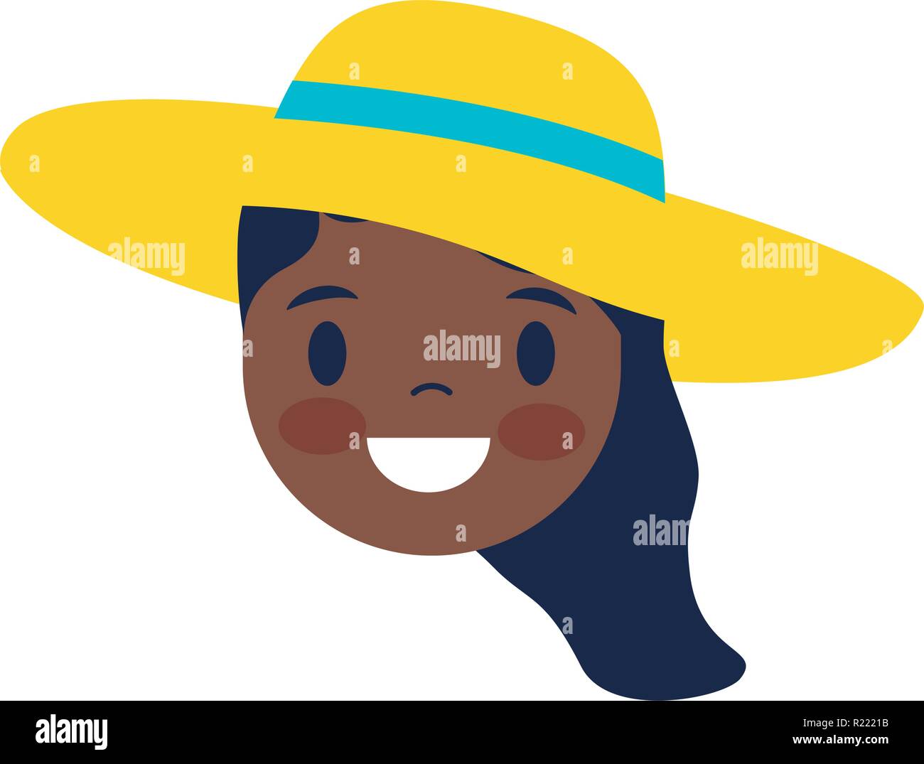 smiling girl portrait on white background Stock Vector Image & Art - Alamy