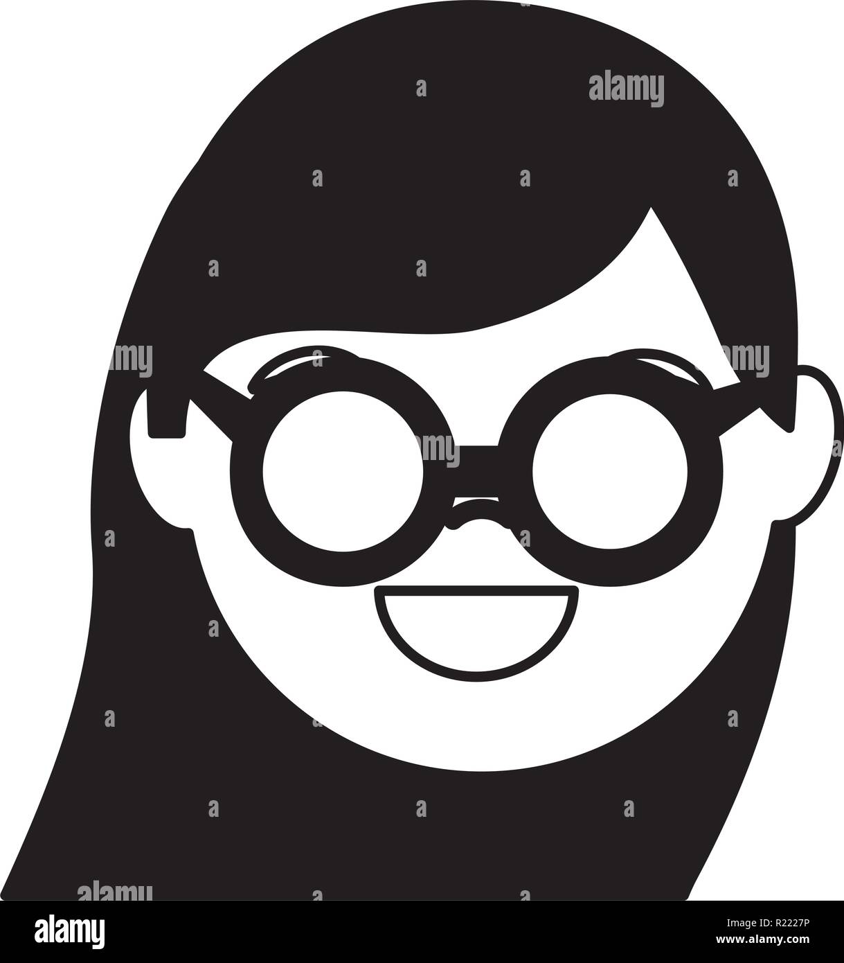 smiling girl portrait on white background Stock Vector Image & Art - Alamy