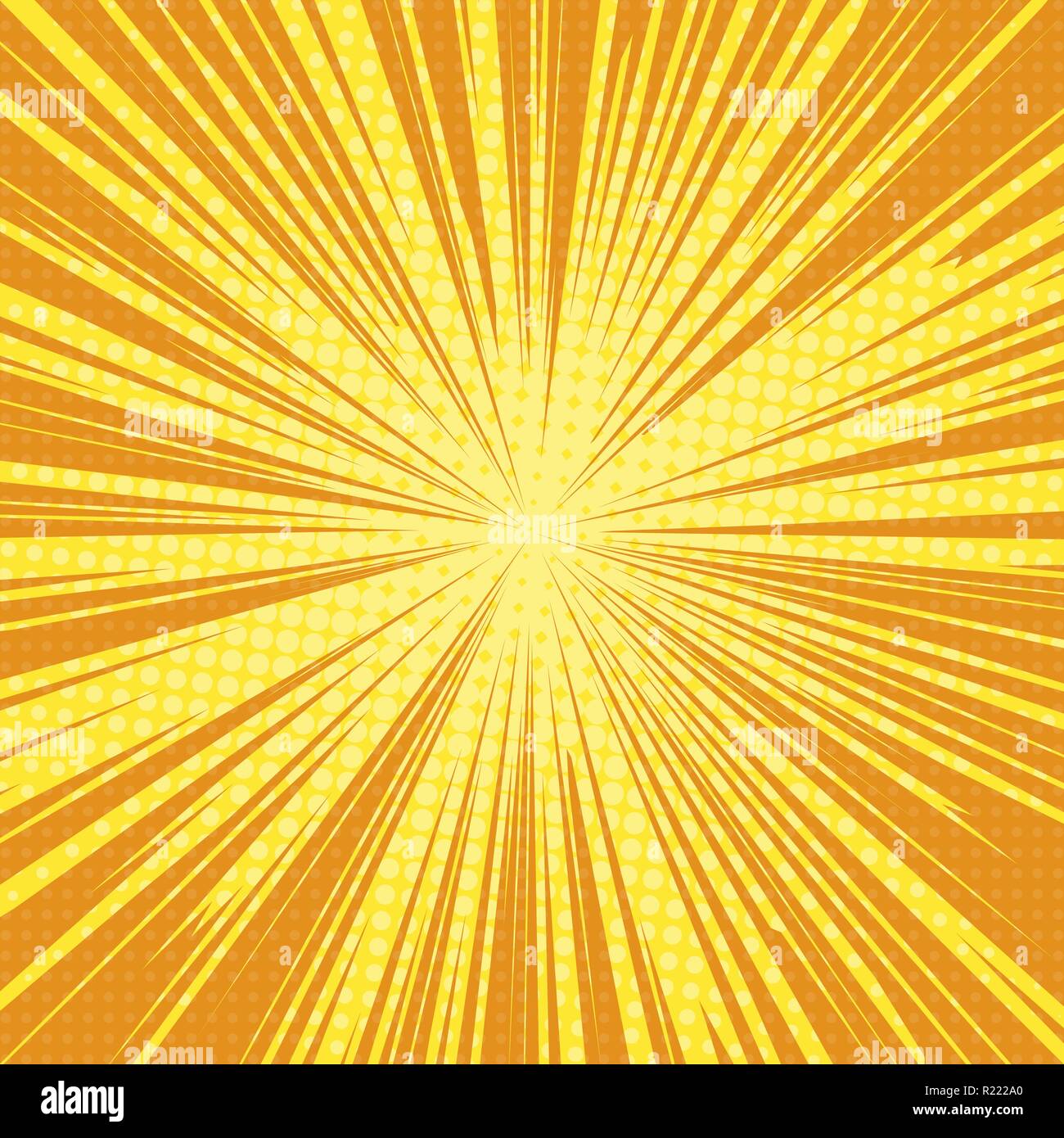 Retro sun rays art hi-res stock photography and images - Alamy