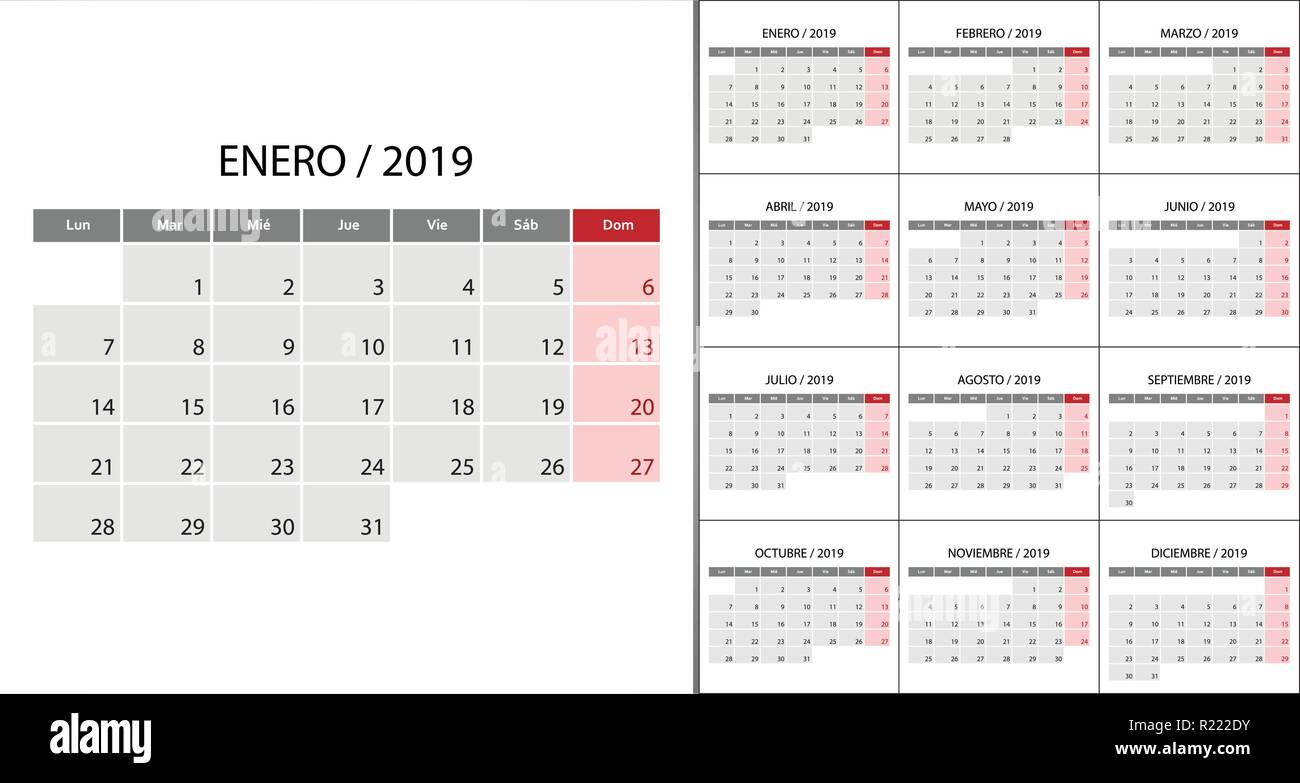 calendar-2019-week-start-on-monday-on-spanish-language-template-for