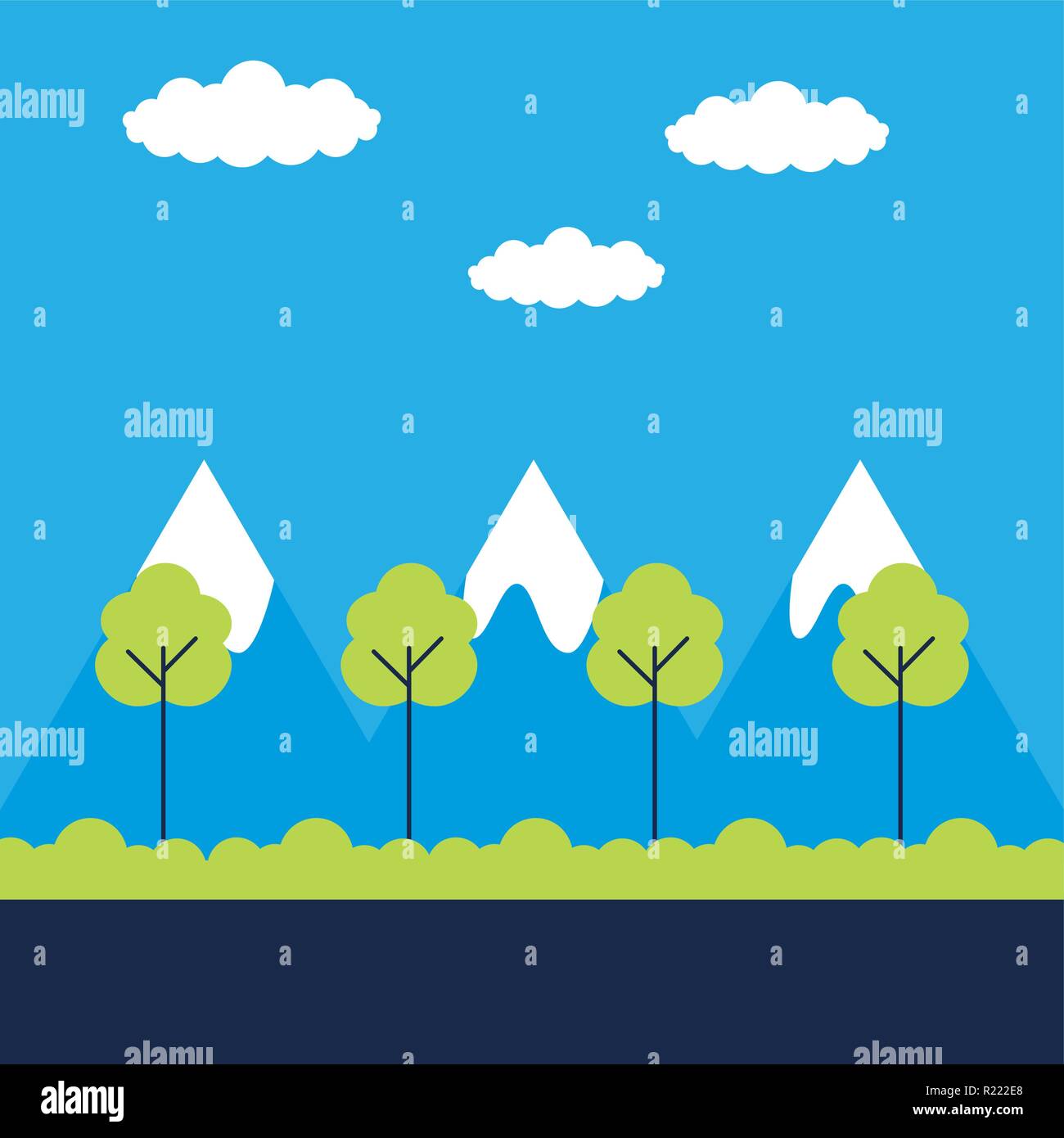 landscape nature trees Stock Vector Image & Art - Alamy
