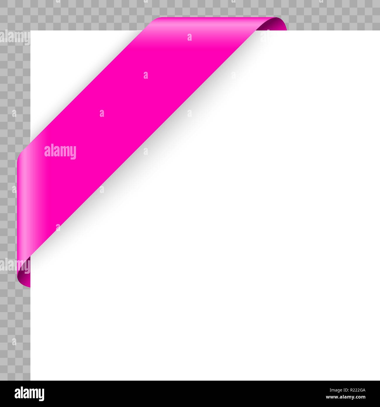 Corner Ribbon Or Banner On White Background Vector Illustration
