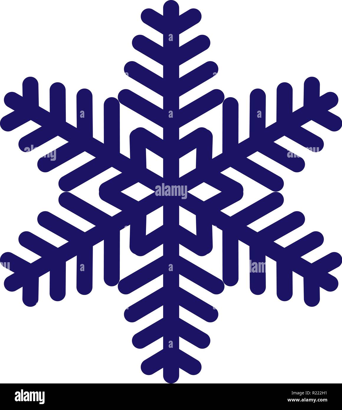 Vector illustration snowflake icon hi-res stock photography and images ...