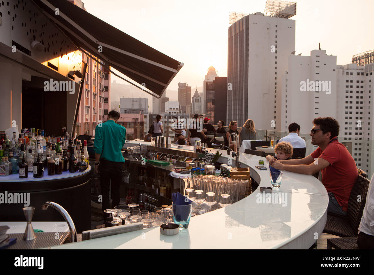 Roof Top Bar, Causeway bay, Hong Kong Stock Photo Alamy