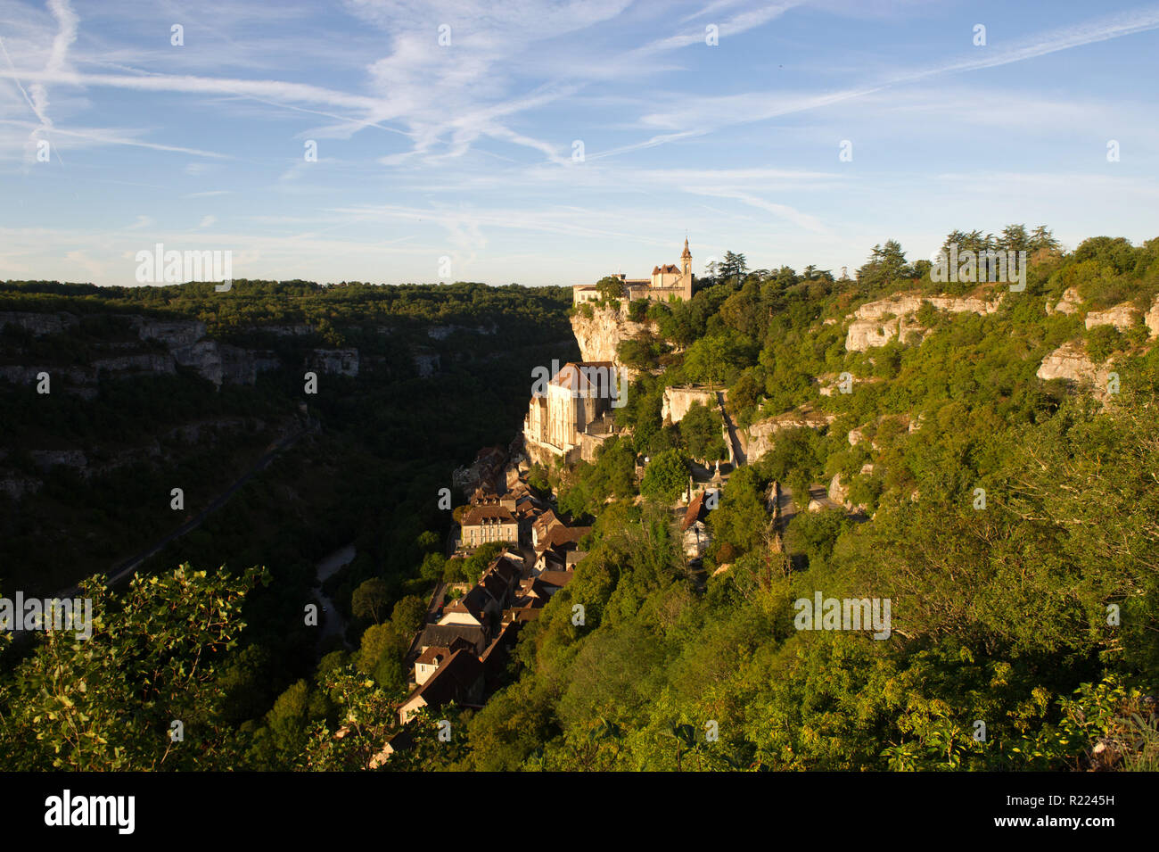 Rocamadour ( south-western France): the medieval city overhanging the Alzou Valley *** Local Caption *** Stock Photo