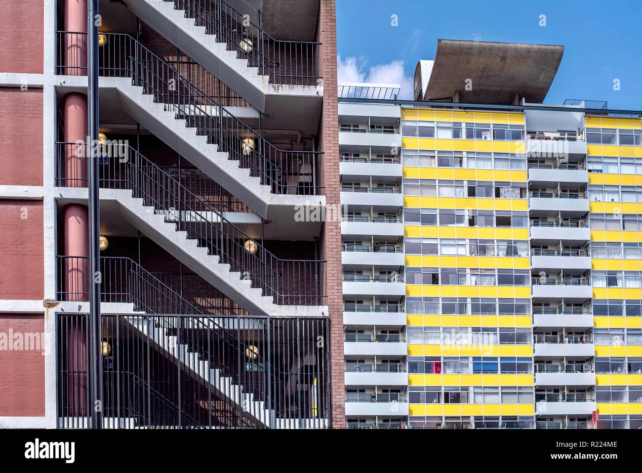Stairs in london housing estate hi-res stock photography and images - Alamy