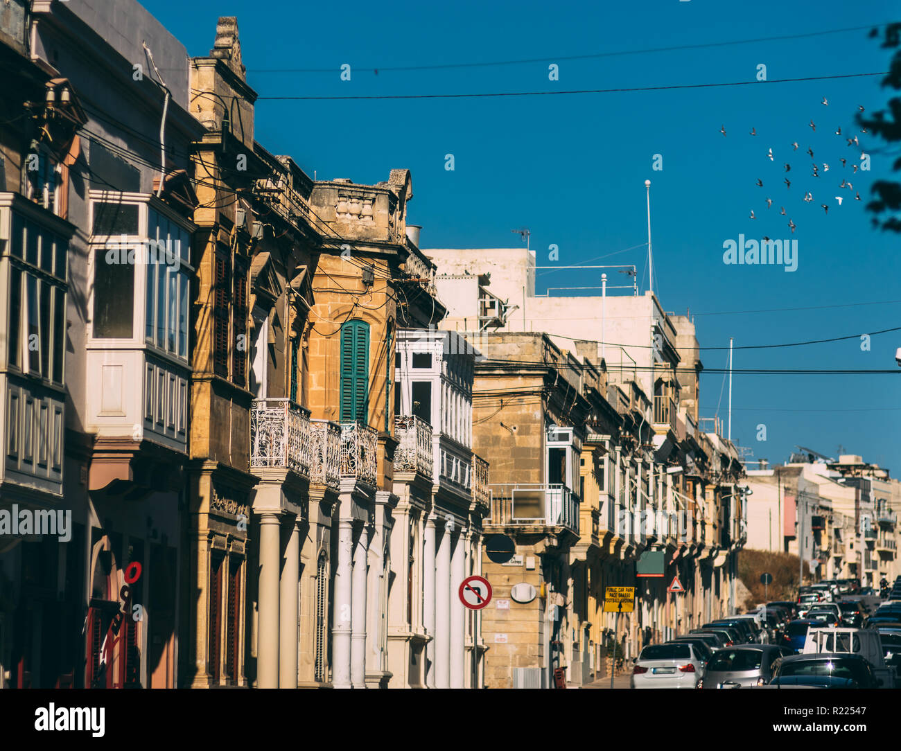 Urban view in the center of Paola, Malta Stock Photo Alamy