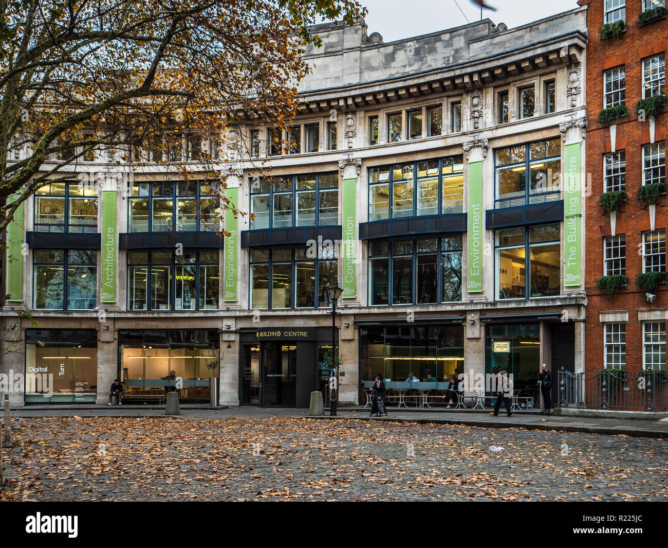 The Building Centre Store Street Fitzrovia London including the Green Building Council Headquarters London and Built Environment Trust Stock Photo
