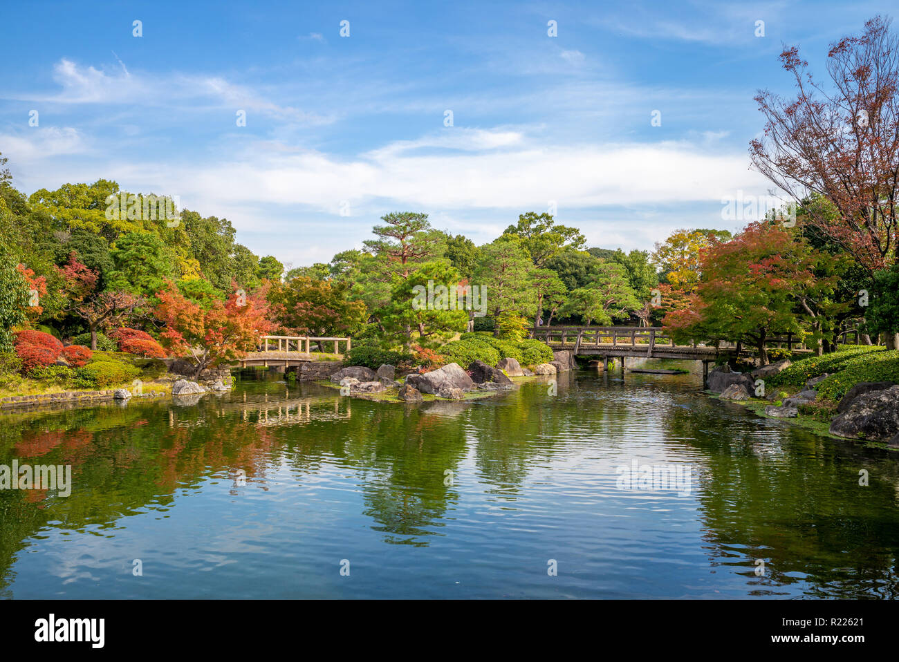 Shirotori Garden, a Japanese garden in nagoya Stock Photo