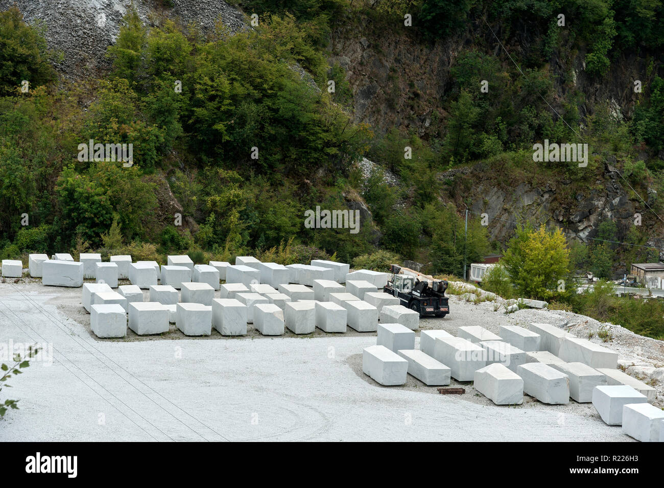 Marble Quarry at Carrara, Italy Stock Photo