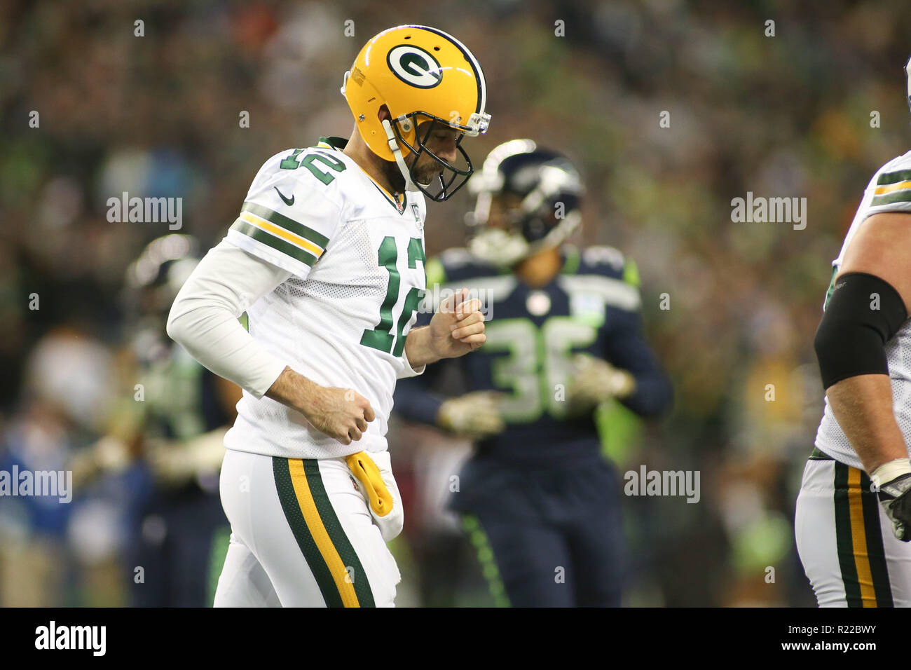 Seattle, WA, USA. 15th Nov, 2018. Green Bay Packers quarterback