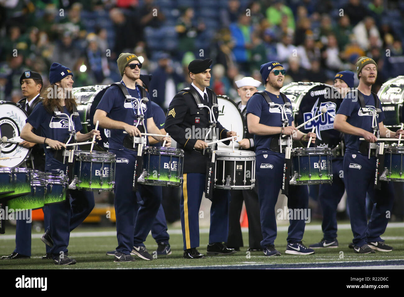 Seattle, WA, USA. 15th Nov, 2018. Members of the armed services