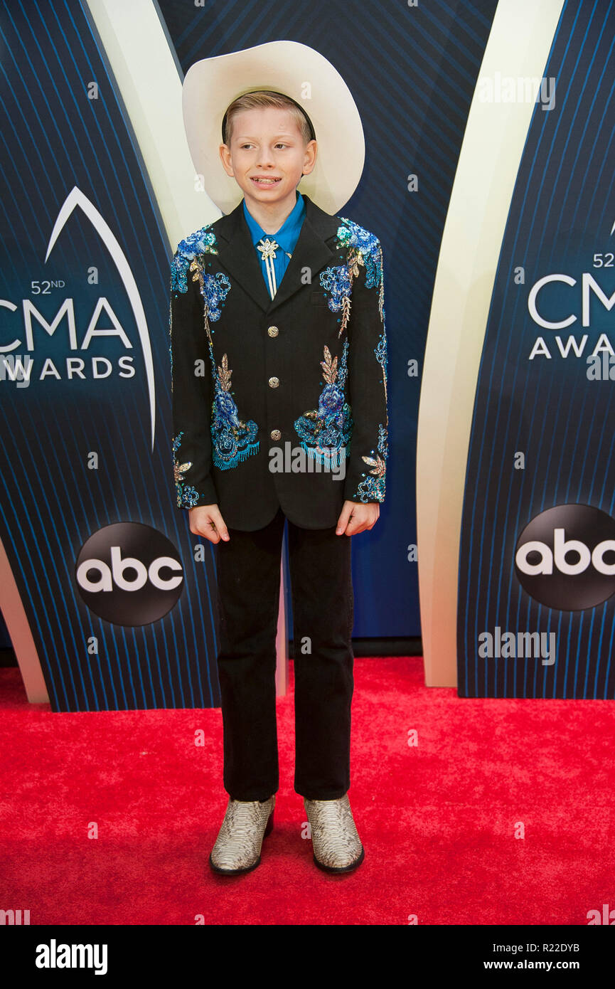Nov. 14, 2018 Nashville, Tennessee; USA MASON RAMSEY arrives at the