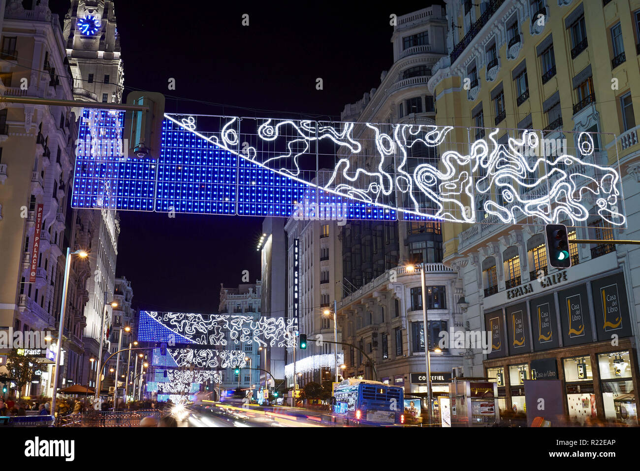 Madrid Madrid Spain 2nd Dec 2016 Traditional Christmas Lights