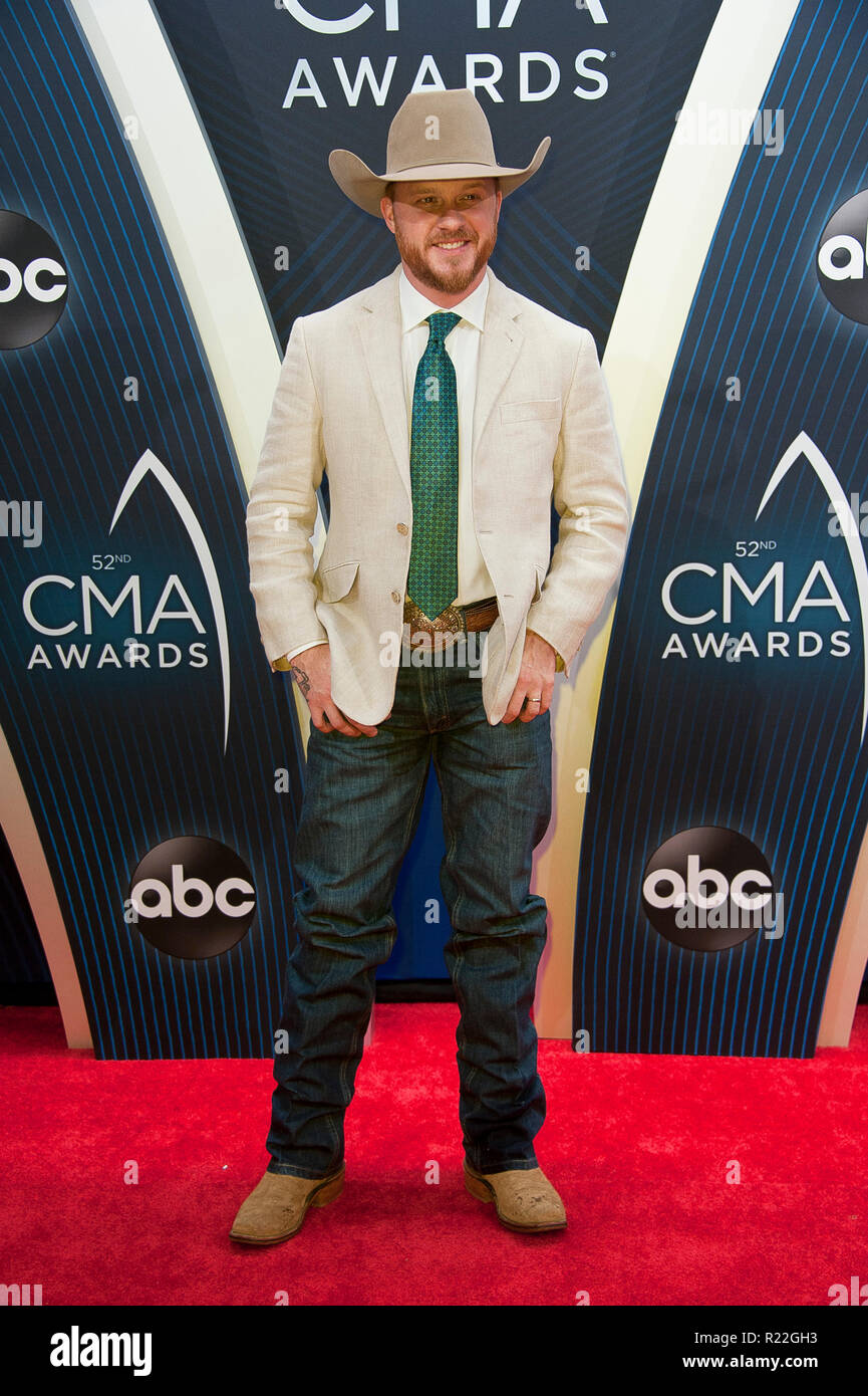 Nashville, Tennessee, USA. 14th Nov 2018. CODY JOHNSON arrives at the 52nd Annual CMA Awards that took place at the Bridgestone Arena located in downtown Nashville.  Copyright 2018 Jason Moore. Credit: Jason Moore/ZUMA Wire/Alamy Live News Stock Photo