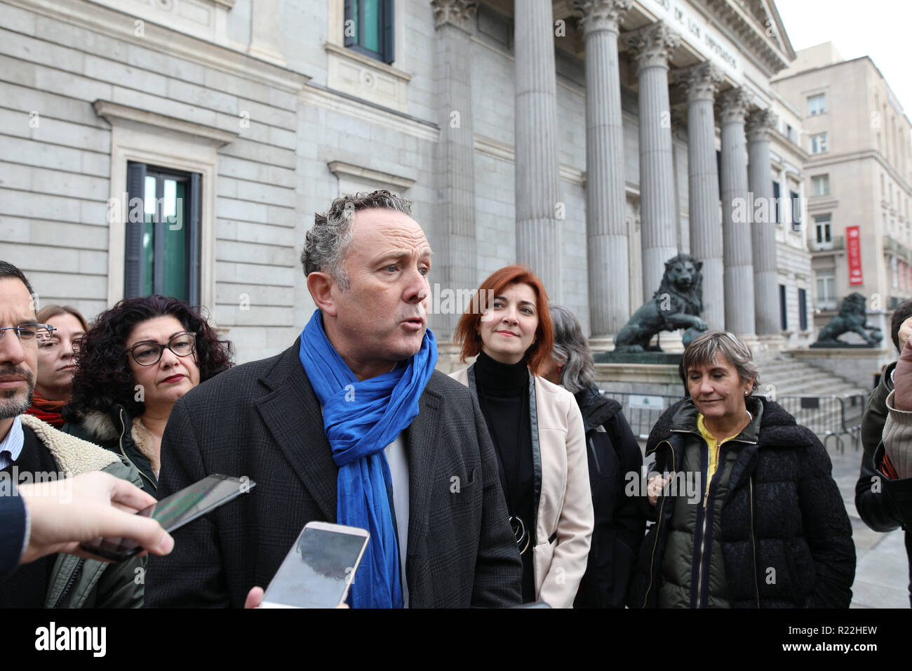 Madrid, Spain. 16th Nov, 2018. ENRIC BATALLER, deputy of CompromÃ-s. The Parliamentary Intergroup for Western Sahara has decided not to comply with the congressional censorship of an act on the process of decolonization of the Sahara, and to maintain the convocation of the meeting at the Lions' Gate of the Congress of Deputies. on Nov 16, 2018 in Madrid, Spain Credit: Jesus Hellin/ZUMA Wire/Alamy Live News Stock Photo