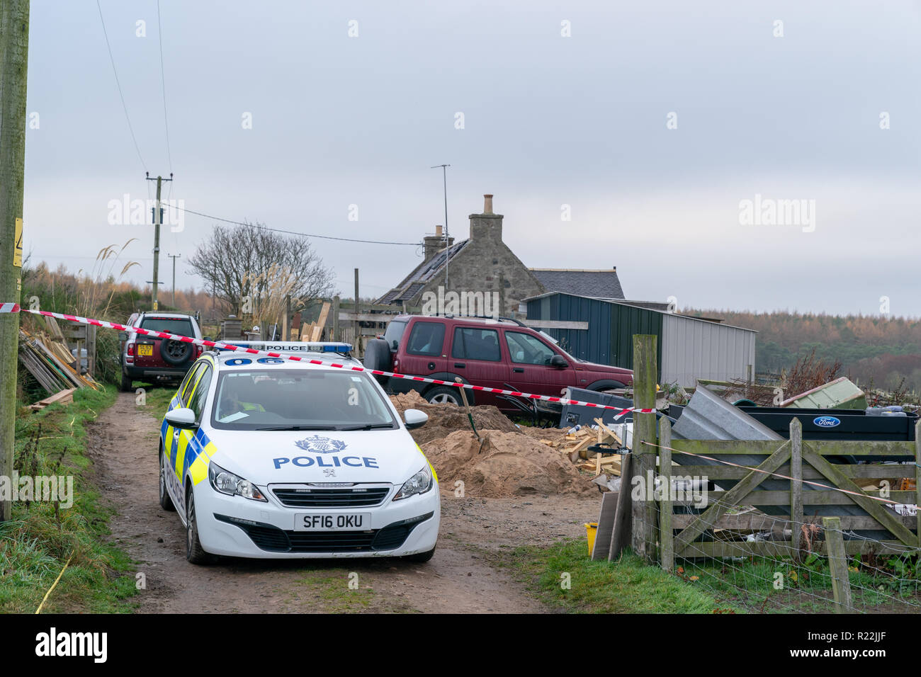 Peterculter, Aberdeenshire, UK. 16th Nov 2018. This is the scene of the