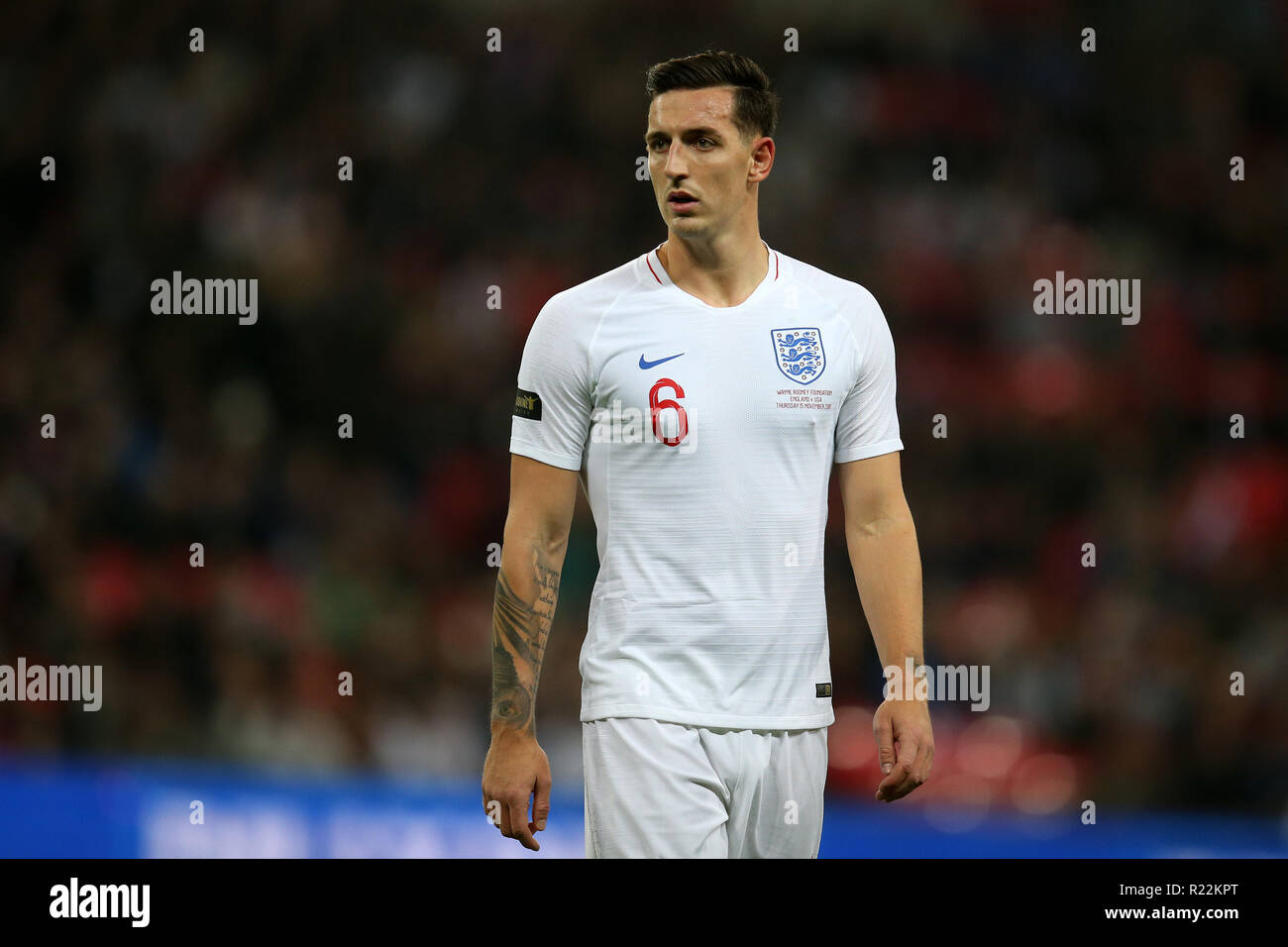 London, UK. 15th Nov 2018. Lewis Dunk of England . International football friendly match, England v USA at Wembley Stadium in London on Thursday 15th November 2018.  Please note images are for Editorial Use Only. pic by Andrew Orchard/Andrew Orchard sports photography/Alamy Live news Stock Photo