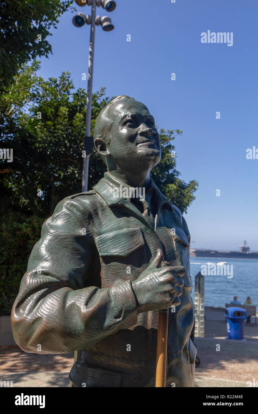 The National Salute to Bob Hope and the Military memorial on the waterfront, San Diego Bay, San Diego, California, United States. Stock Photo
