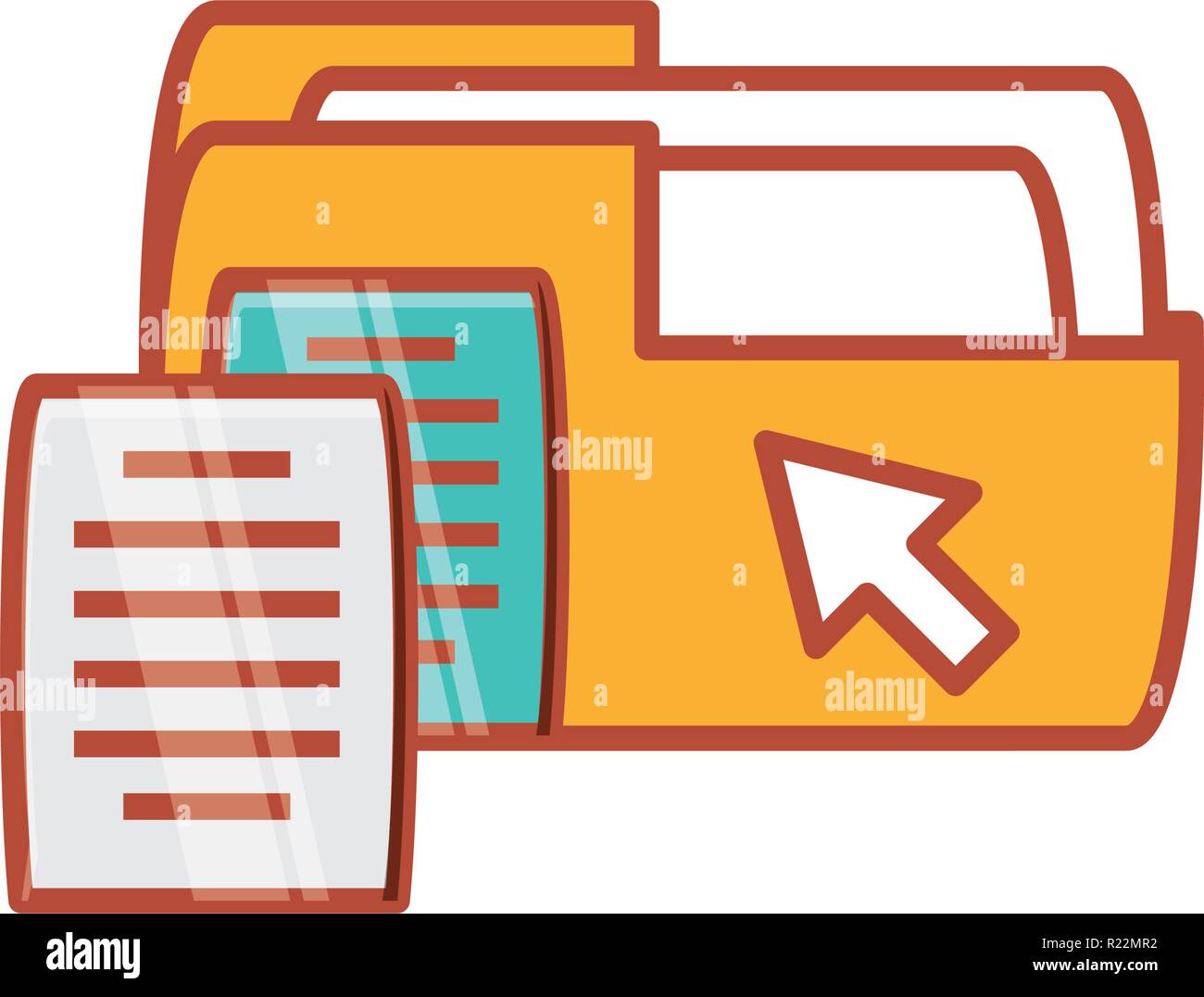 file folder isolated icon vector illustration design Stock Vector Image ...