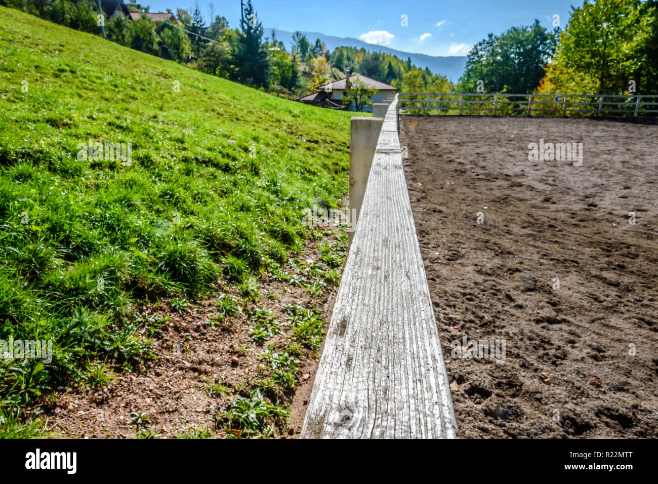 Rural wooden fence Stock Photo - Alamy