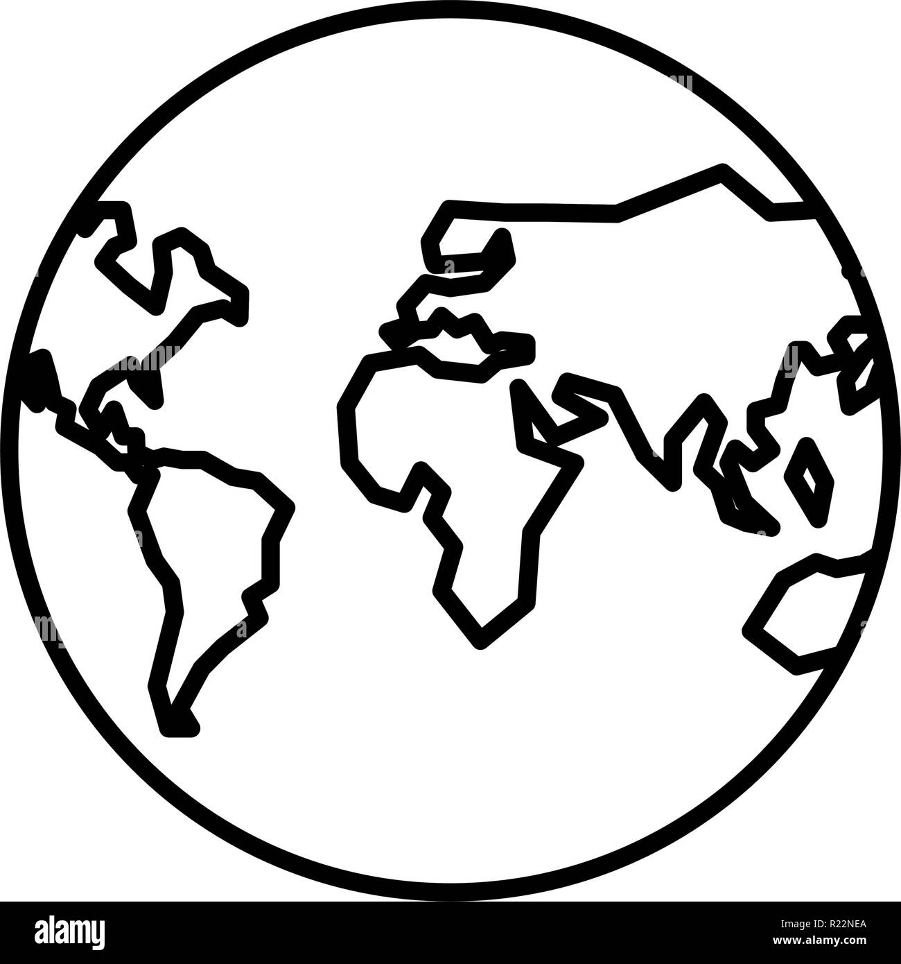 earth planet isolated icon vector illustration design Stock Vector ...