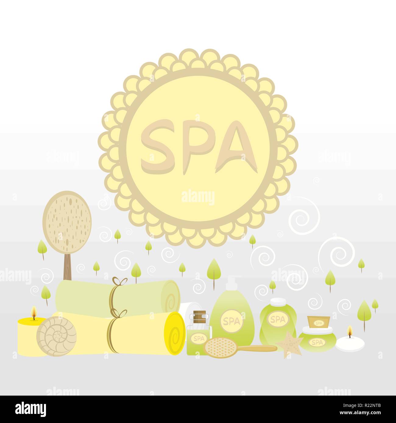 Spa Concept Beauty Salon Massage Aromatherapy Logotype Label Sticker Tag Bath Supplies Vector Illustration Planet Stock Vector Image Art Alamy