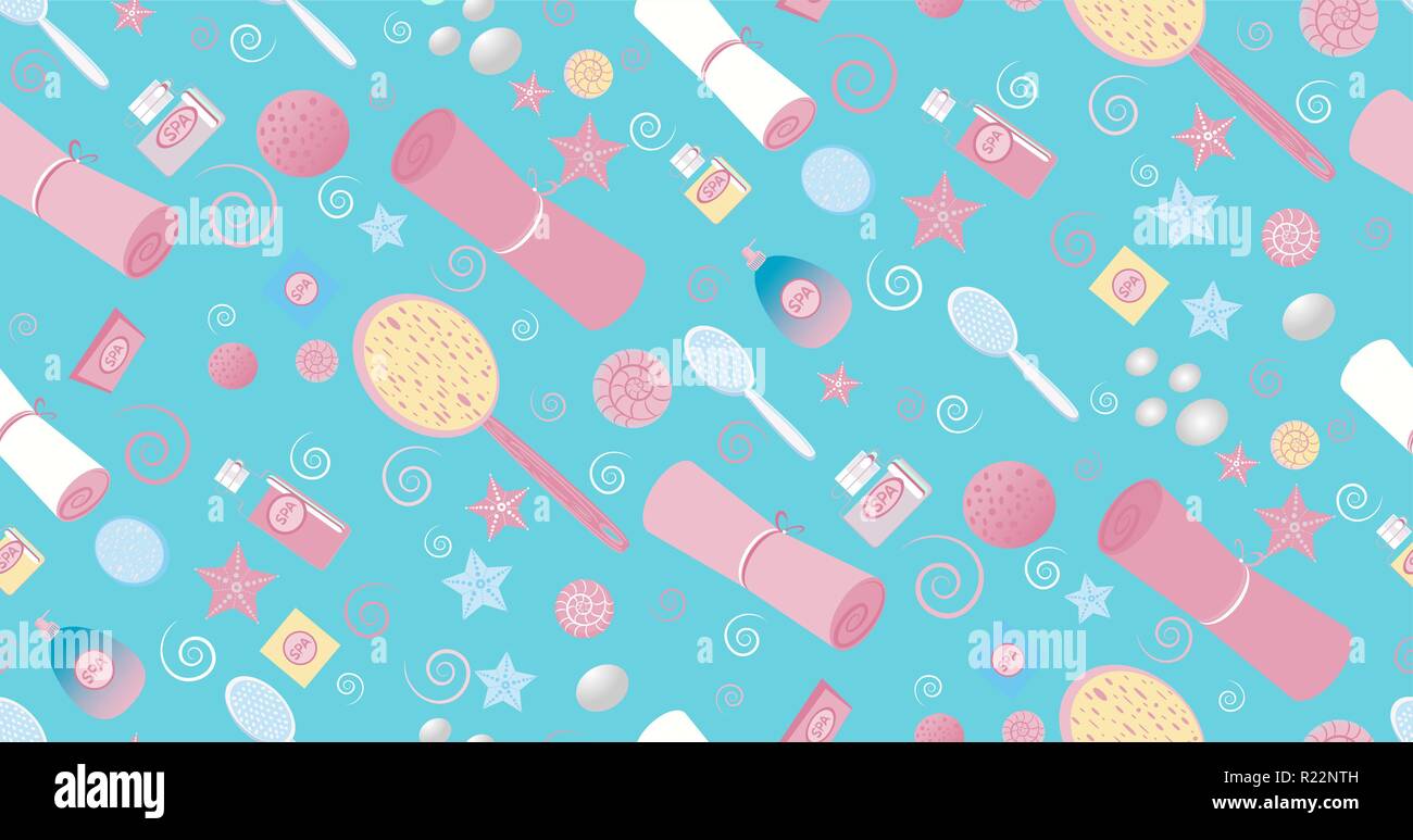 Spa Supplies Bathroom Elements Texture Stock Vector Image Art Alamy