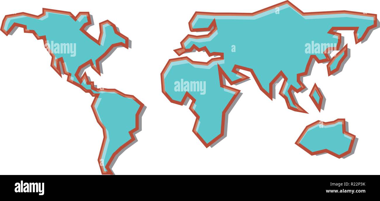 earth planet map icon vector illustration design Stock Vector Image ...