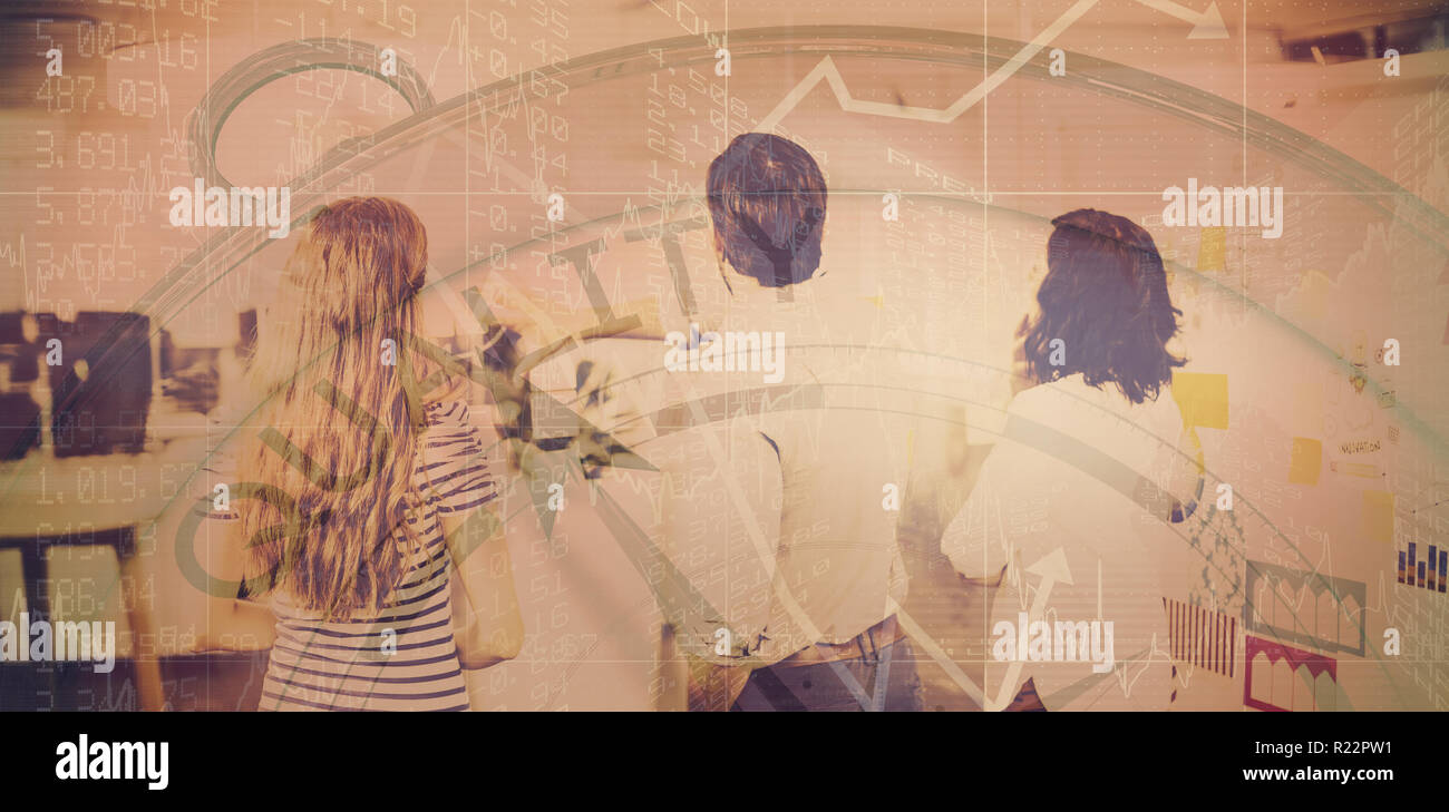 Composite image of quality text with graphs Stock Photo