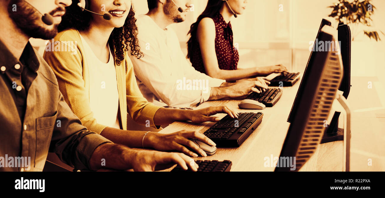 Customer service executives working Stock Photo