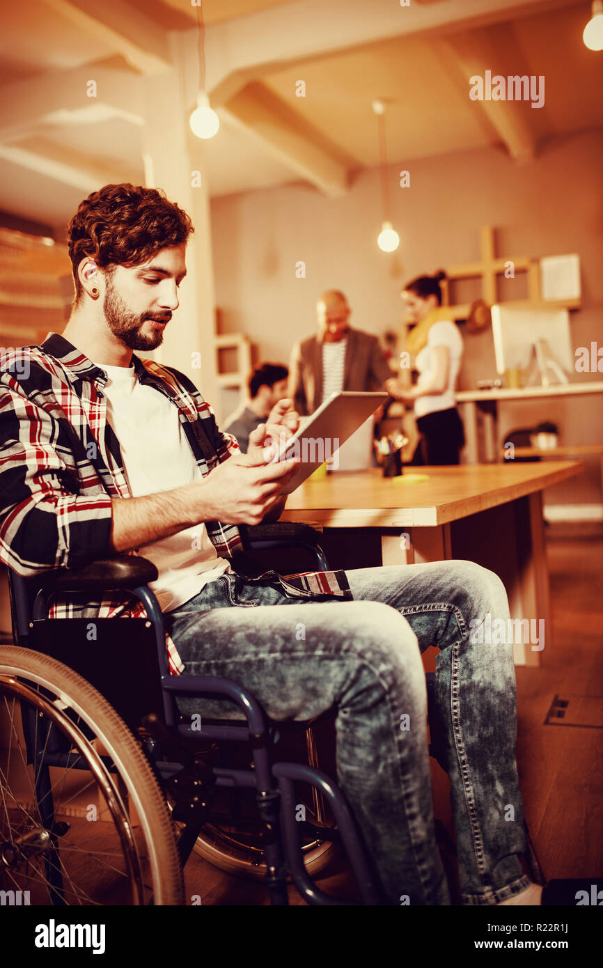 Graphic designer using digital tablet Stock Photo
